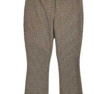 Tuckernuck Brown Houndstooth Knit Ashford Kick Crop Pants Womens S